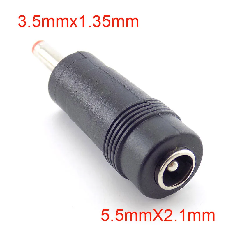 1/5/10 sztuk DC żeński na męski zasilacz DC 5,5x2,1 mm do 3,5x1,35 mm wtyczka złącza kable do laptopa H10