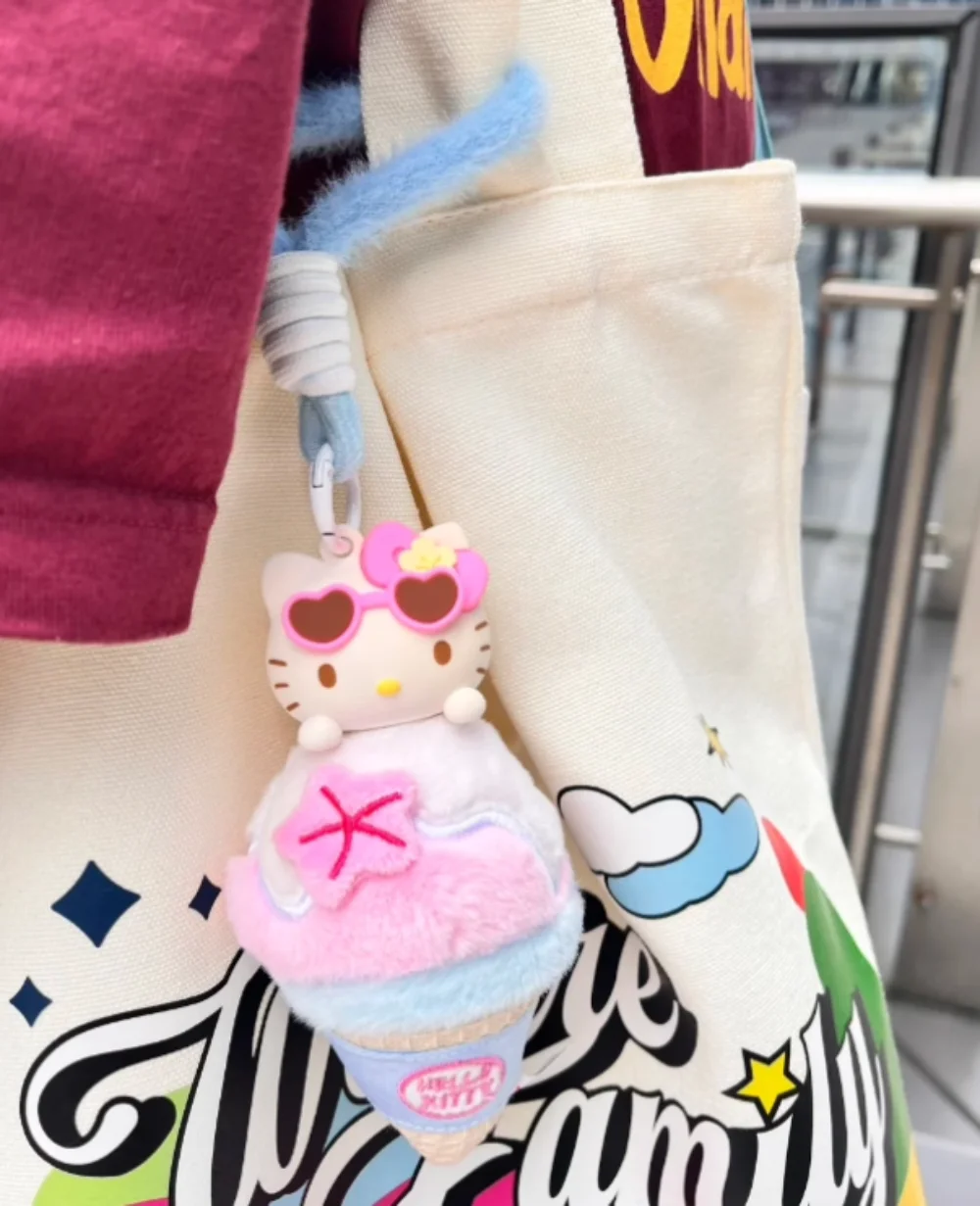 ハローキティ夏黒肌シリーズブラインドボックス太陽に敏感な色が変わるアロマチャームペンダント収集可能な漫画アニメ人形 K