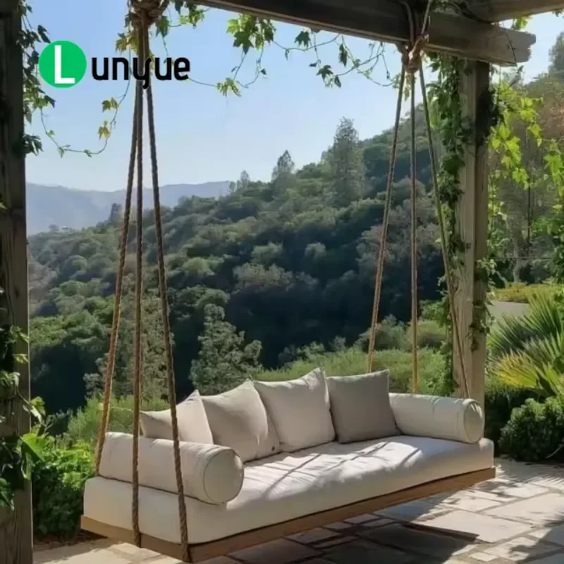 Modern Outdoor Rocking Chair Durable Full Color Printing Comfortable Seating for Villa Hotel Park Garden Patio Furniture