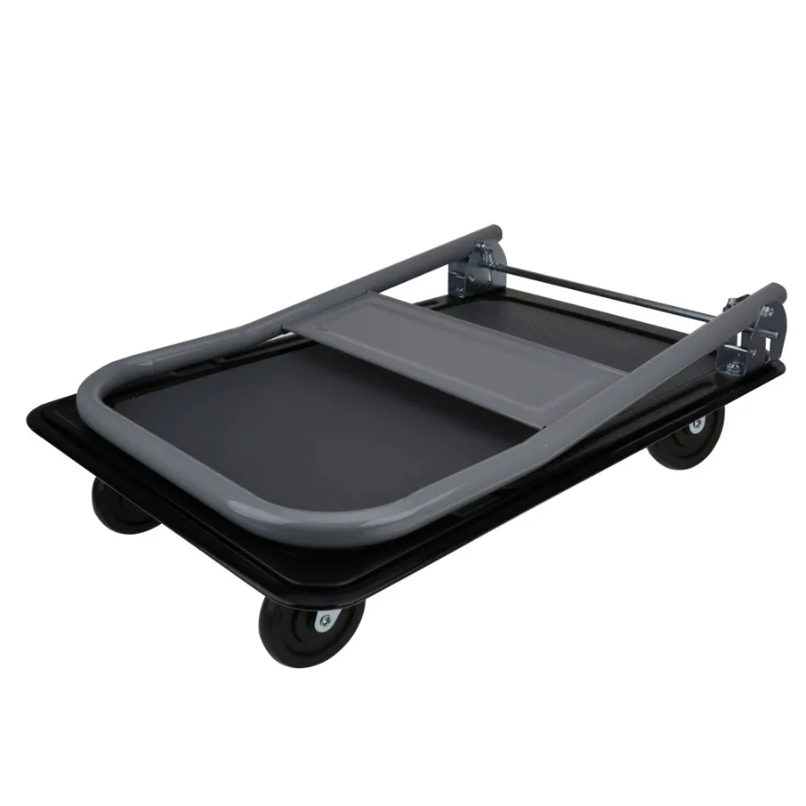 300 Pound Capacity Heavy Duty Utility Rolling Cart for Industrial and Home Use Durable Blue Gray Design with SmoothRunning Whee