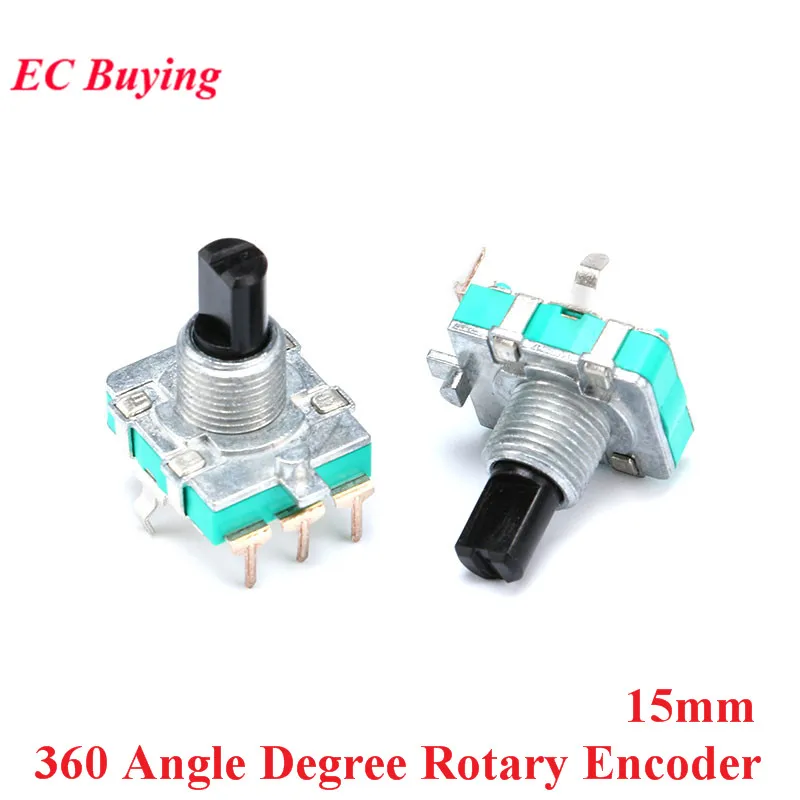 5pcs/lot 360 Angle Degree Rotary Audio Encoder Coding Code Switch EC16 E16 Digital Potentiometer Handle Length 15mm