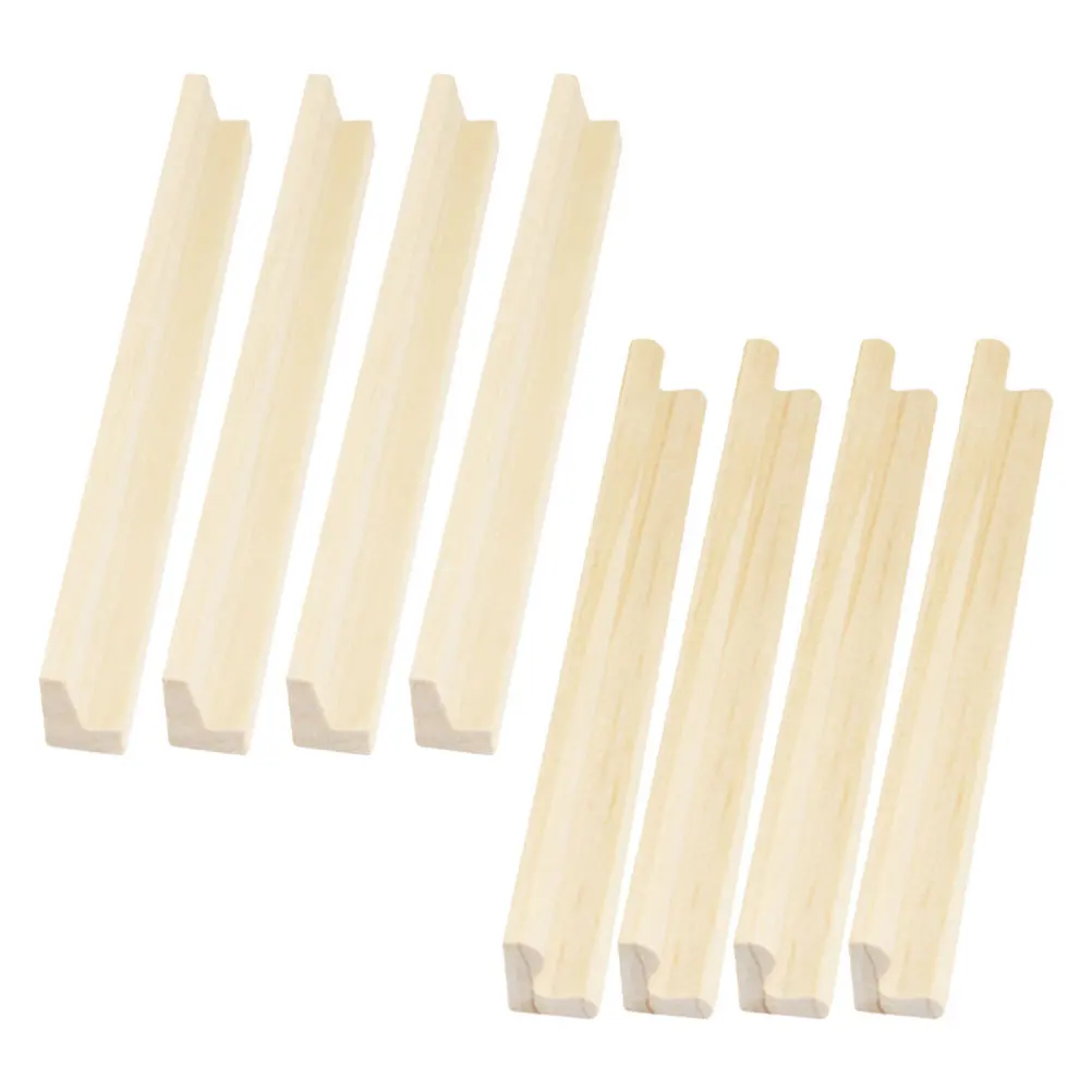 مجموعة رفوف الدومينو الخشبية مكونة من 8 قطع، هيكل سلس ومتين، تصميم فريد من نوعه، مثالي لملحقات ألعاب أصدقاء العائلة #6