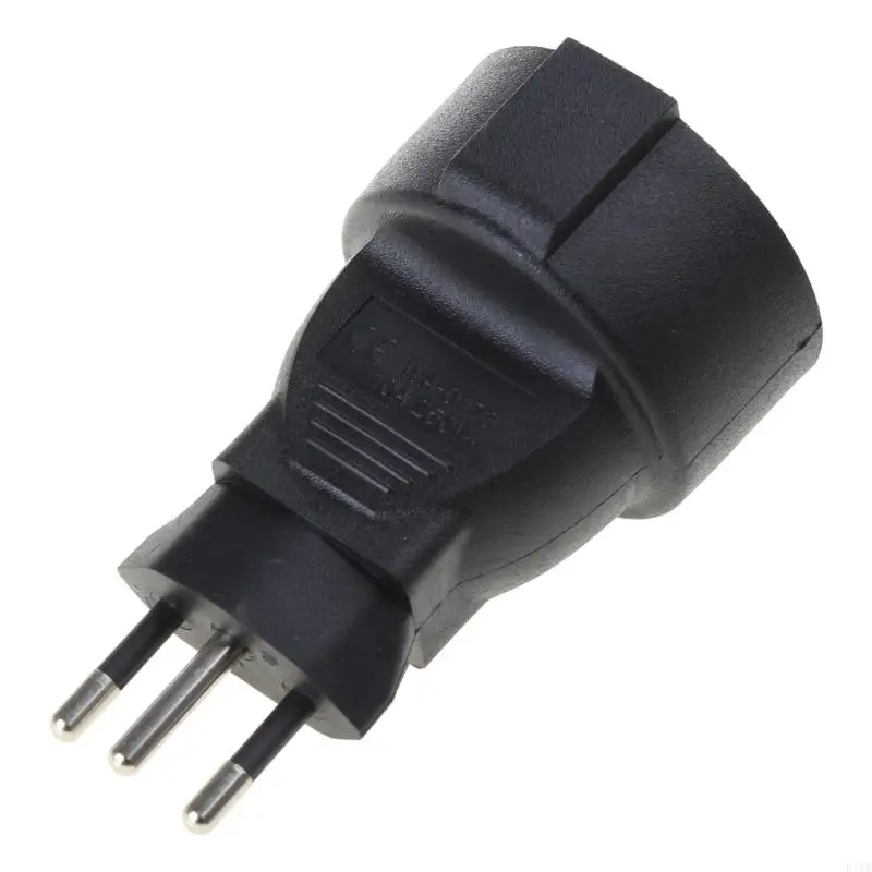 E1YB Male Plug to Female Socket Wire-free Conversion Adapter 3pin to EU 2pin