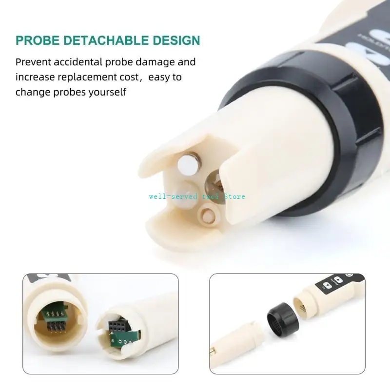 

G88A TEMP Meter Hydrogen Ion Concentration Tester Meter Digital Water Quality Tester with ATC for Pools Drinking Water