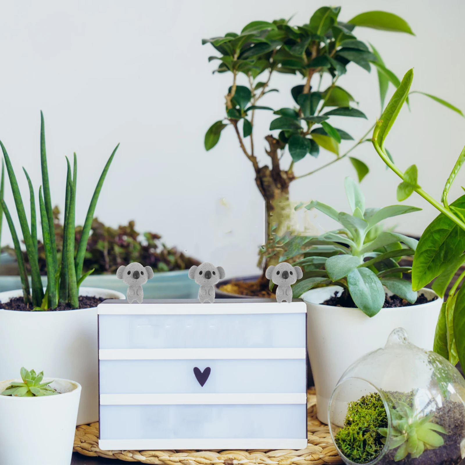 

10 Pcs Animal Resin Ornaments Figures Manual Figurine Animals Toys Baby Artic Figurines Bear Cake Topper