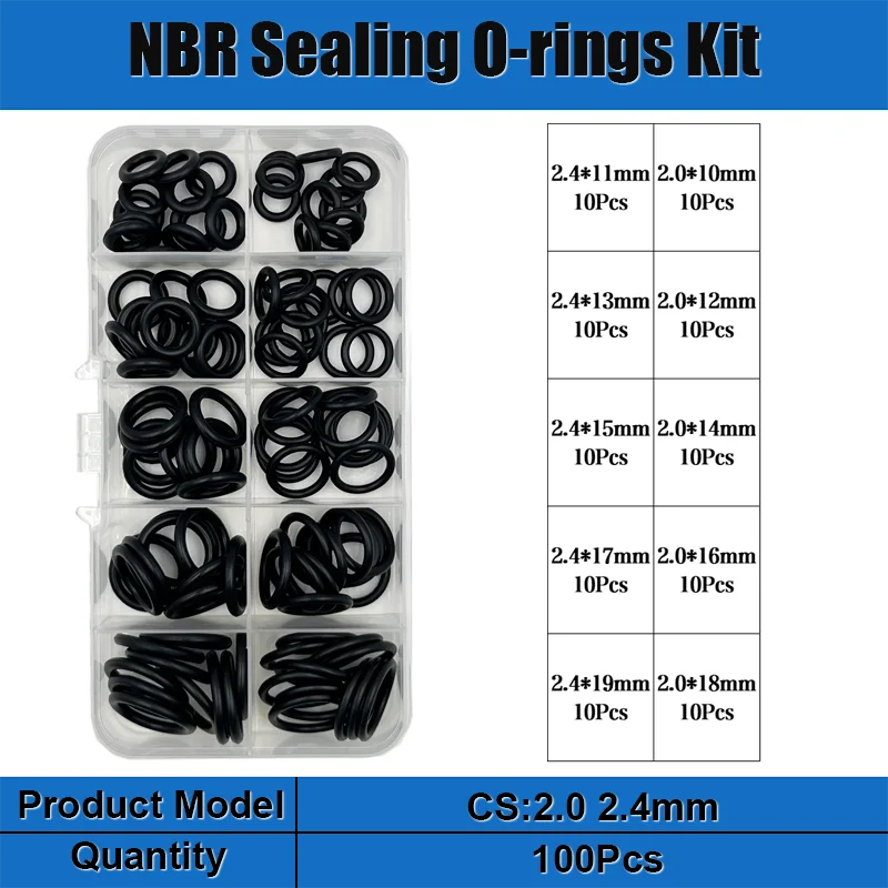 Gummi O Ring Dichtung Unterlegscheibe Sanitär Dichtung Ölbeständig Oring Automobil Sanitär Wasserhahn Wasser Reparatur Schwarz NBR Dichtung O-Ring – Detail 12