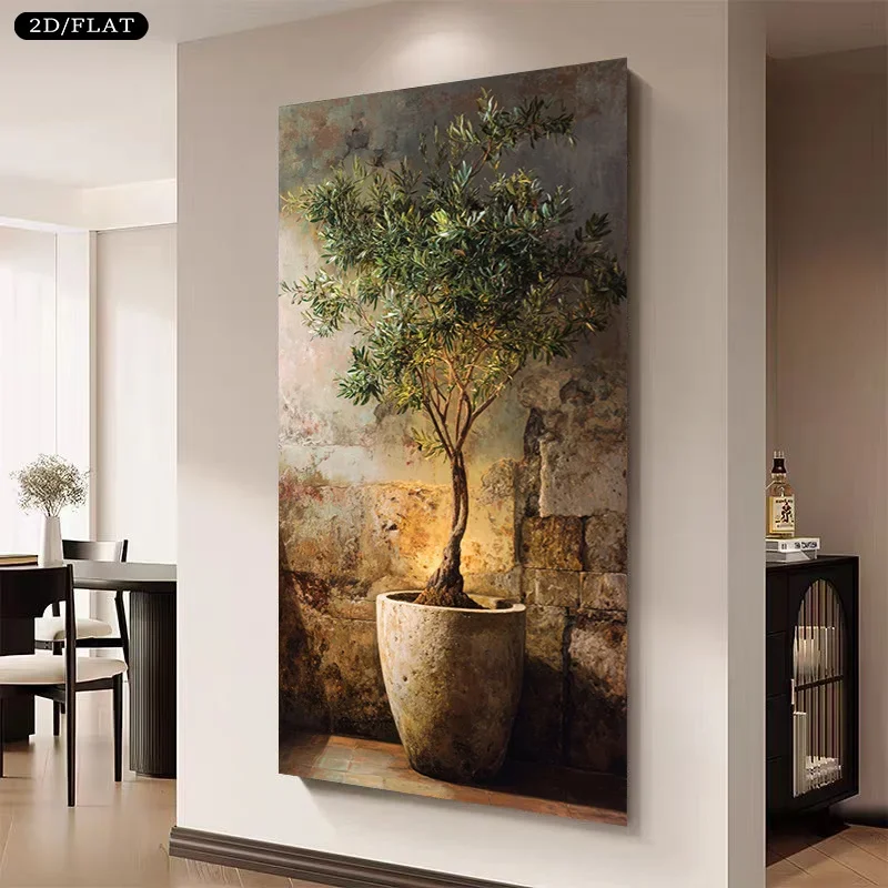 Multiple sizes 1pc frameless Large size Canvas Painting,Extra Large Olive Tree Canvas Wall Art Painting - Frameless Modern Olive