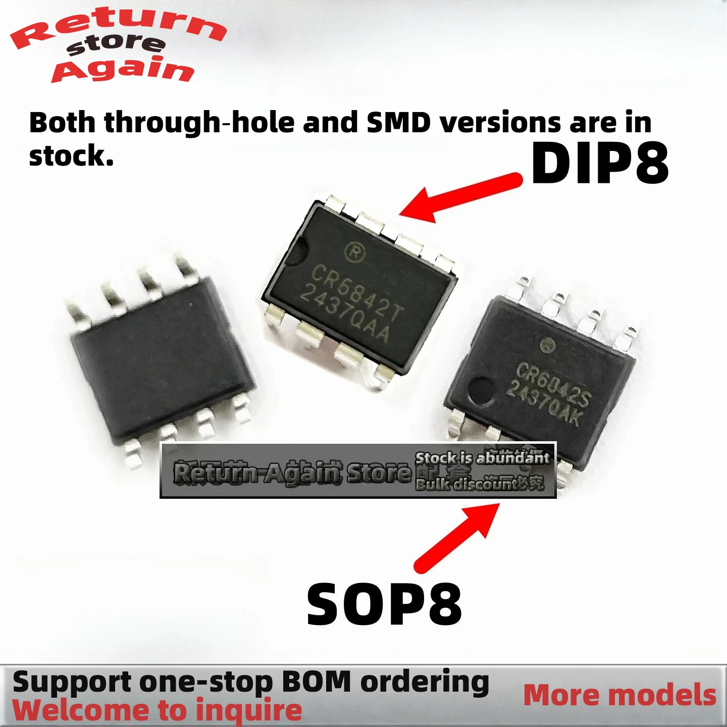 5PCS/PER PACK CR6842S CR6842T NEW ORIGINAL CR6842 SOP8 OR DIP8