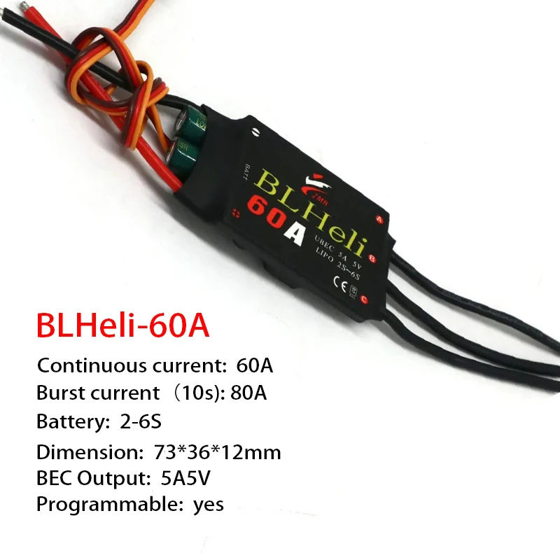 1-3Pcs Brushless ESC BLHeli 30A 60A With UBEC For Quadcopter Model Aircraft Launching Multiaxis DIY FPV RC Drone