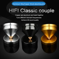 ERUMPENT 4 Uds soporte de altavoz HiFi pies almohadilla de pie pines absorbentes de golpes de alta calidad almohadillas de pie de Metal de aleación de aluminio para caja de sonido
