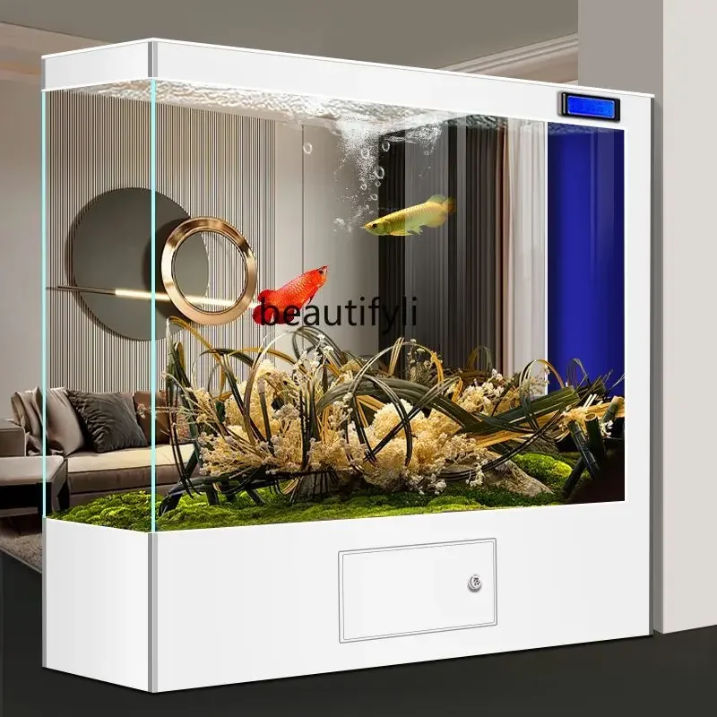 

AAMedium and large automatic circulation filter silent three-sided ultra-white glass new fish tank aquarium