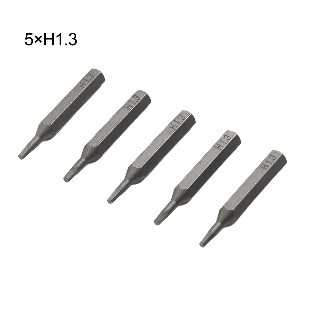 5 peças chave de fenda bit h4 × 28mm pequeno hex chave de fenda h0.7 h0.9 h1.5 h2 h3 h4 4mm h4 encanta equipamento de parafuso da indústria da