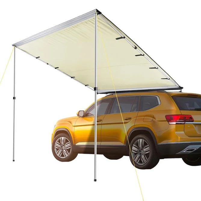 

Waterproof Car Side Awning Sun Shelter, Portable Auto Canopy Camper Sun Shade with Adjustable Tarp Poles for Camping,Travel