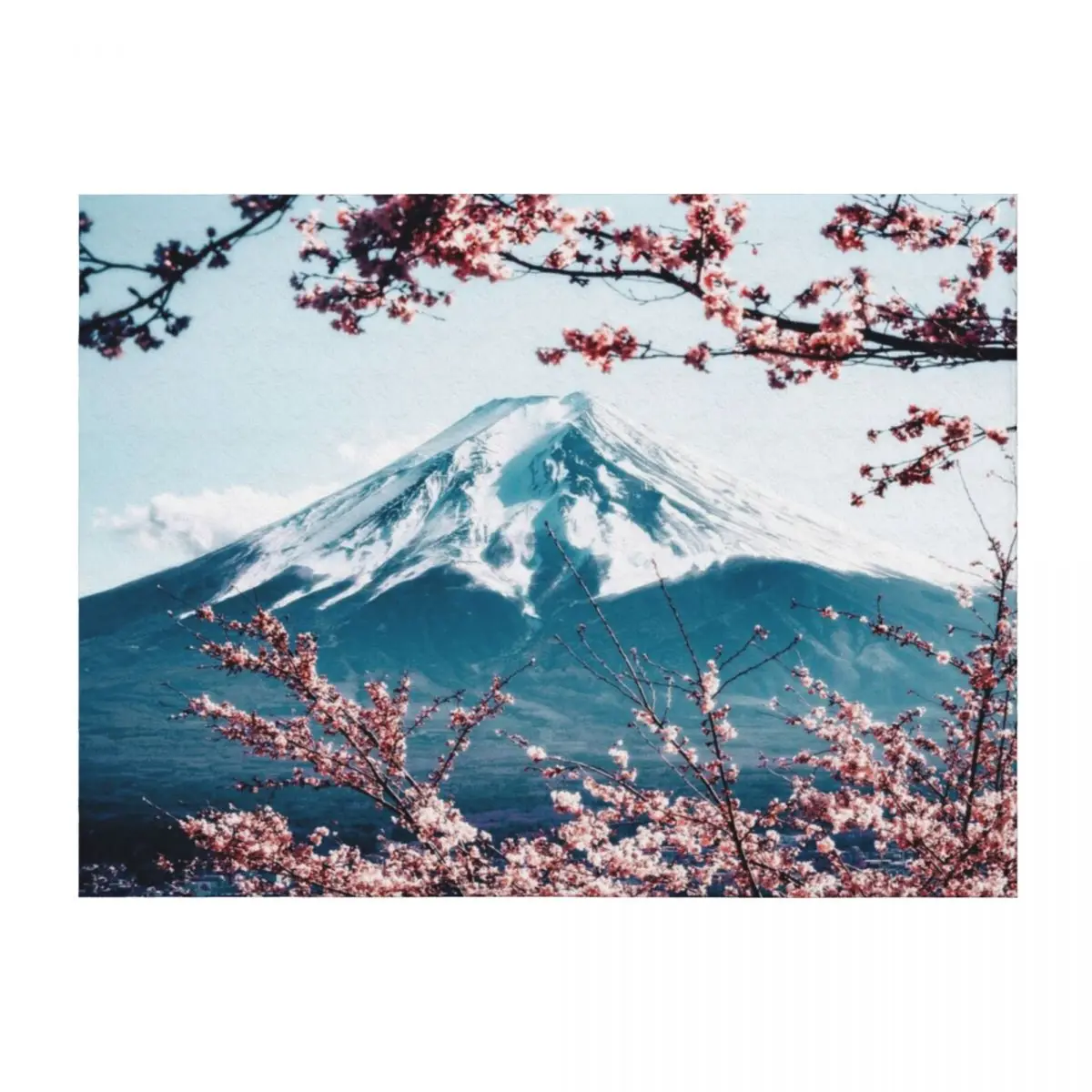 

Japan - 'Mount Fuji' Throw Blanket Multi-Purpose Beautifuls Shaggy Blankets For Sofas Blankets