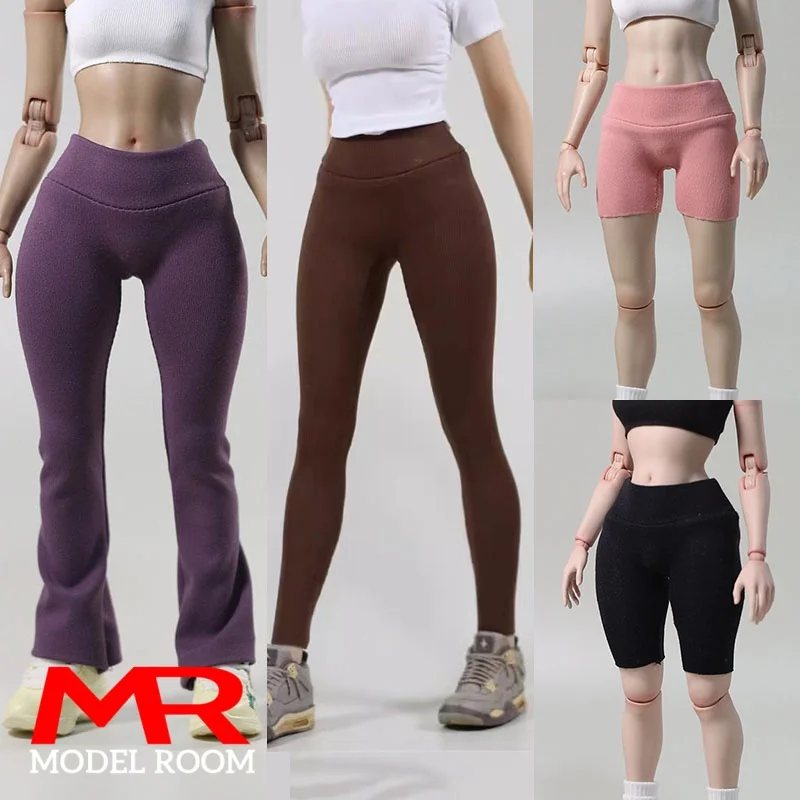 1/6 Damskie elastyczne spodnie sportowe do jogi, szorty rowerowe, model odzieży pasujący na lalkę 12 cali TBL S52 AT202 VCD01, figurka żołnierza