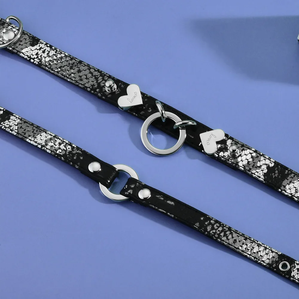 2025 Collare girocollo a cuore geometrico, fascia da collo da donna, collana punk gotica con sottocultura quotidiana con motivo serpente da uomo