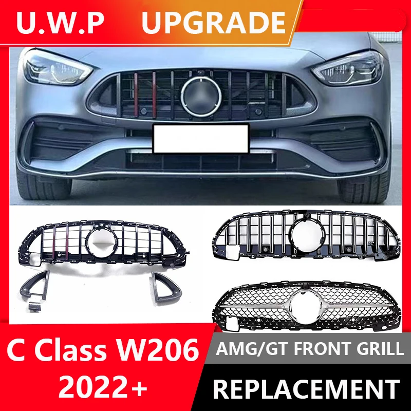 

2022 2023 w206 GT Diamond Grid For merced C class W206 C206 sedan coupe W206 GT Grille W206 Diamond Mesh W206 panamerica Grill