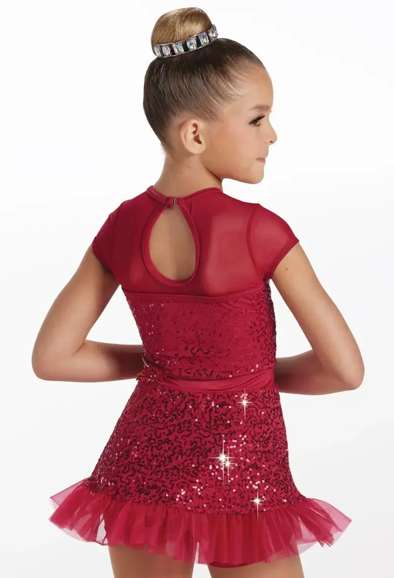 2025 Customize professional jazz Latin dance costumes in any color performance skirt sequined feather style