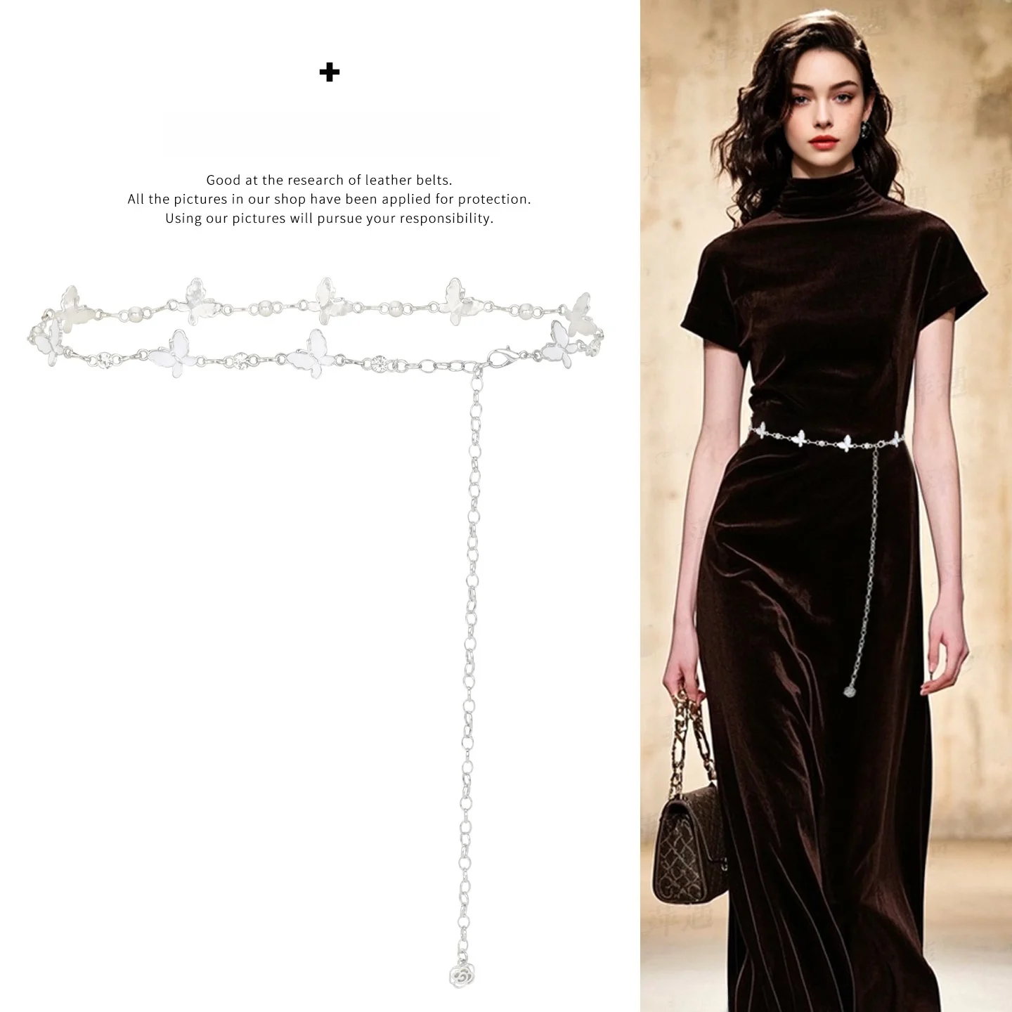 エレガントなシルバーファインチェーンウエストチェーン女性用装飾ベルト付きスカートチェーンレトロスタイル高級ミニマリストy2kトレンド