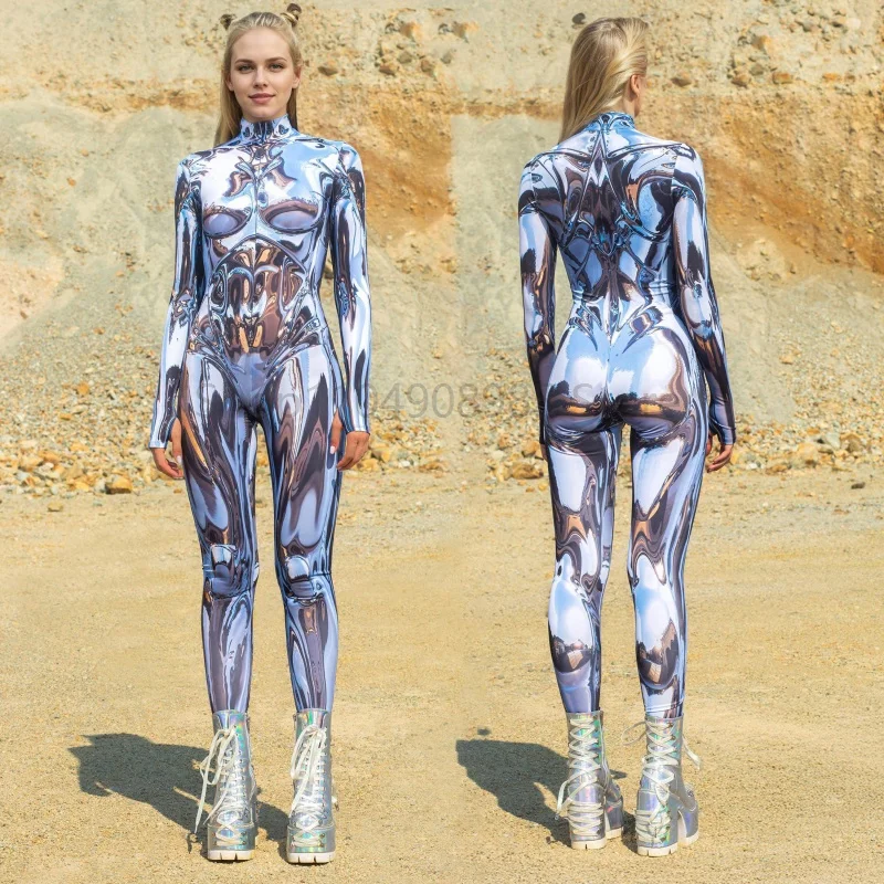 

Cool 3D Printing CyberPunk Armor Tights Unisex Adult Jumpsuit Holiday Carnival Party Cosplay Costume Elastic Robot Bodysuits