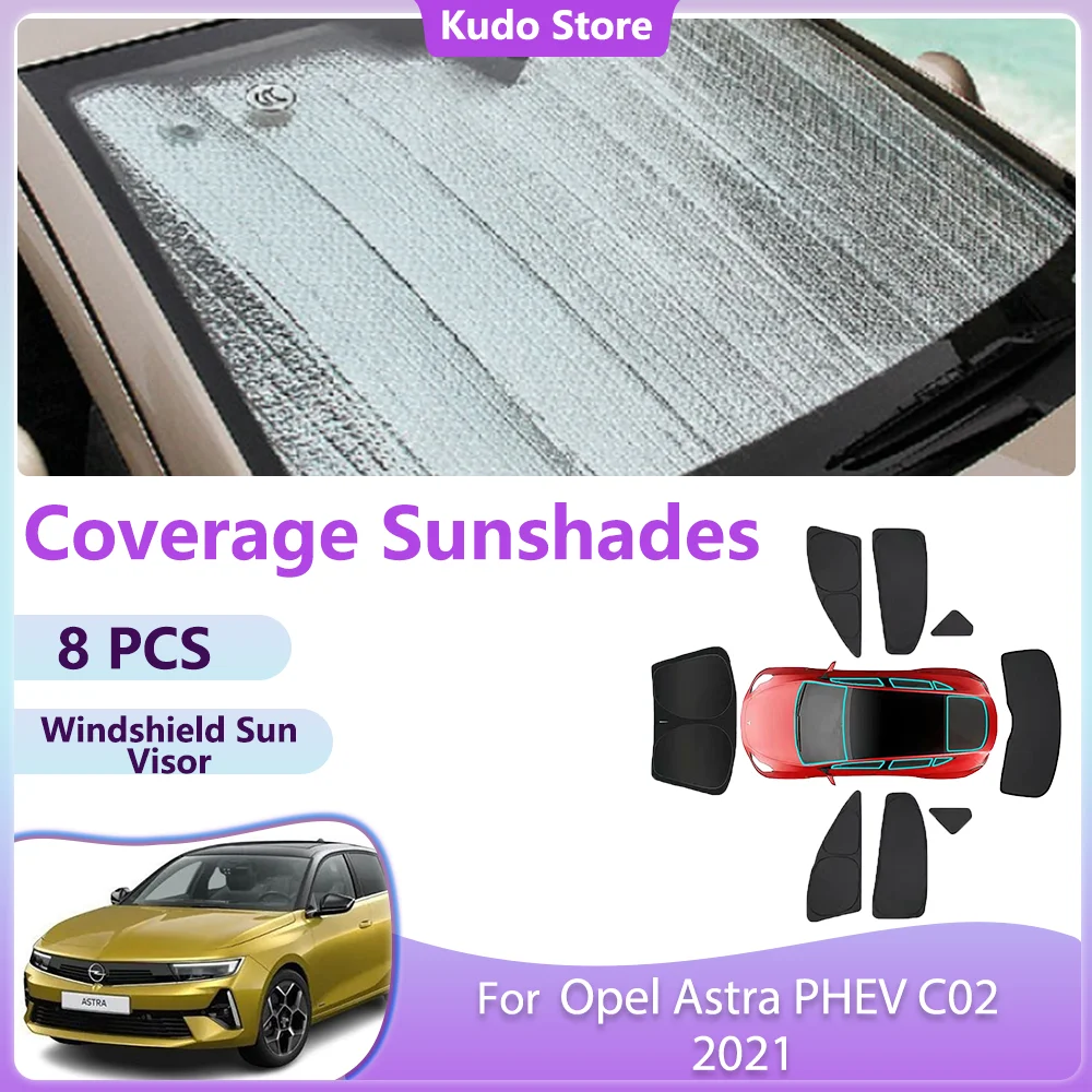 Full Car Sun Shade Coverage Sunshades Shade for Opel Astra PHEV C02 2021 Rear Side Windows Car Windshield Sun Visor Curtain .