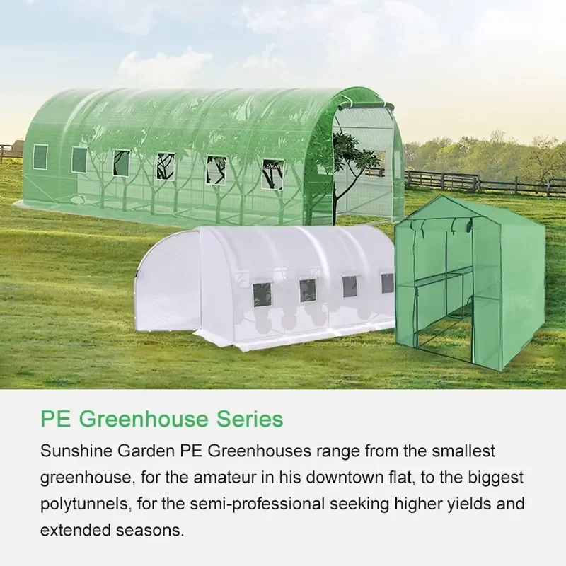 Poly Tunnel Garden Greenhouse Polytunnel Cheap Strawberry Tunnel Greenhouse Galvanized Frame for Sale