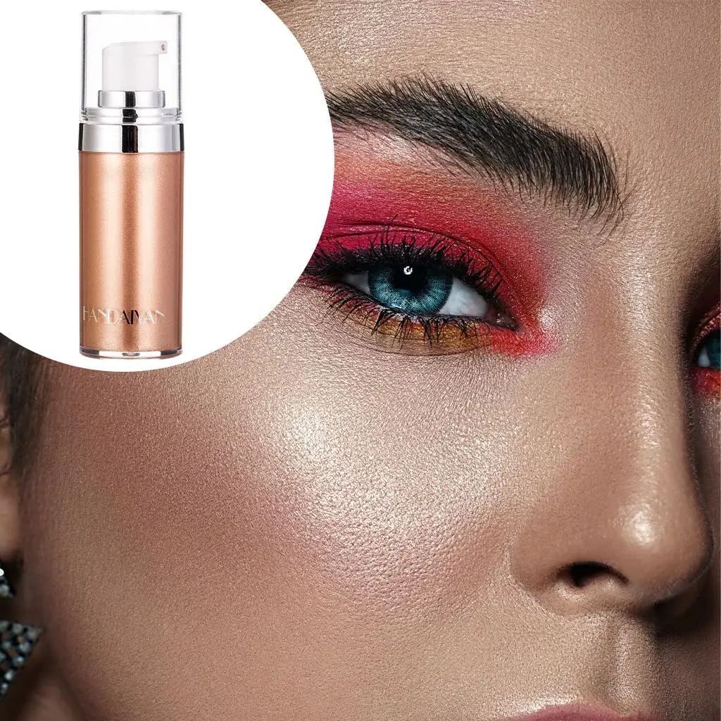 3xLiquid Glow Evidenziatore Shimmer Glitter Illuminante Trucco Dorato