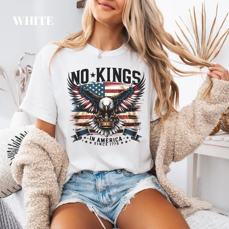 No Kings in America, 1776 Shirt, Abolish ICE, Patriotic T-Shirt, Protest , Liberal Shirt, 4Th July, No Kings Tee