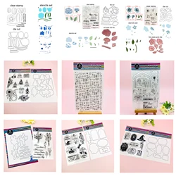 Alinacutle Layered Stencils Clear Stamps Dies Cut Foil Plate Scrapbooking Paper Craft Metal Cutting Dies Transparent Stamps