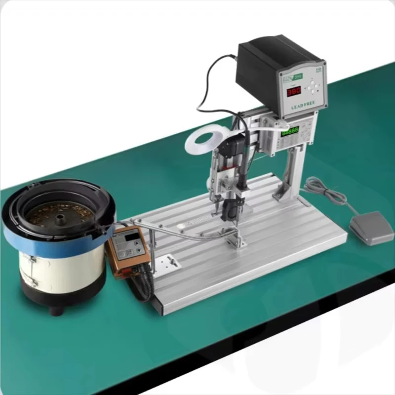 Loodvrij soldeerstation met lagerrol, tinvoer, aluminiumlegering frame, 24V geïsoleerde uitgang voor motor/printplaatbedrading