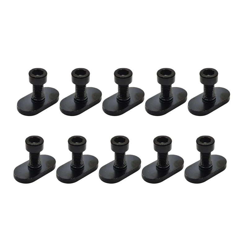 10Pcs M4 M5 MOE M-LOK Keymod Screw and Nut Replacement Rails T-Nut Screw Replacement Set for MLOK Rail Sections Hunting