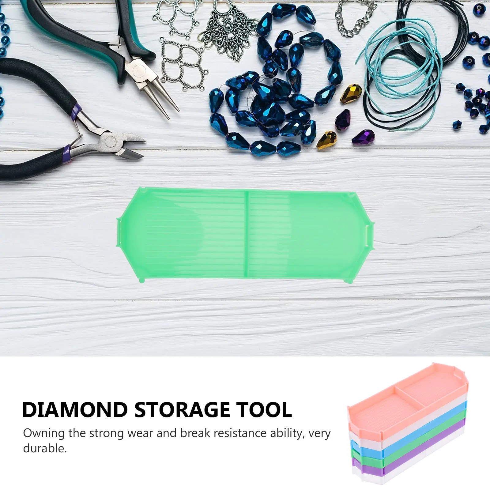 6 قطعة صواني بلاستيكية حاوية أدوات الماس صينية فرز كبيرة للوازم الفنية الماسية حاوية تخزين منظم الحرف اليدوية #3