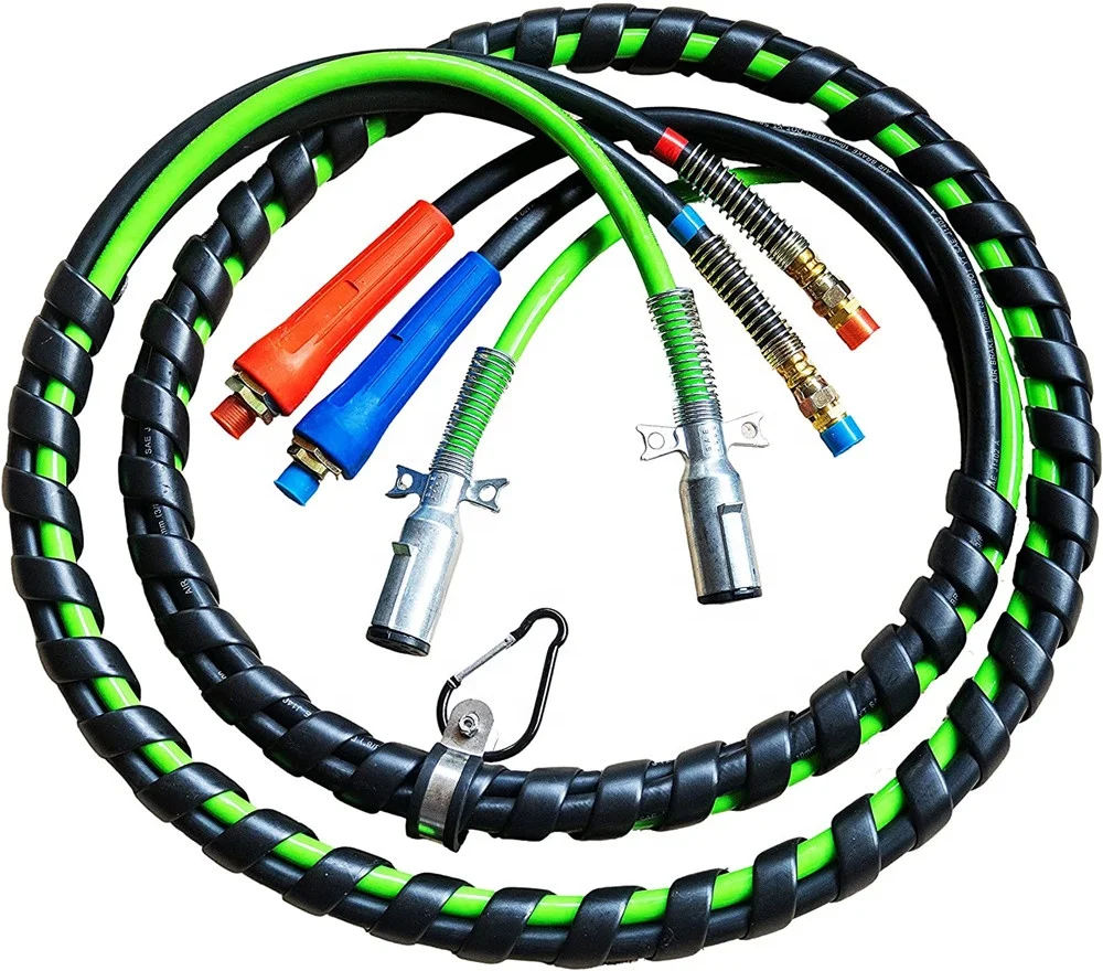 Best Price Semi Truck Air Line Kit 12ft 3-in-one Abs Cable  Power Lines For  Trailer Brake System