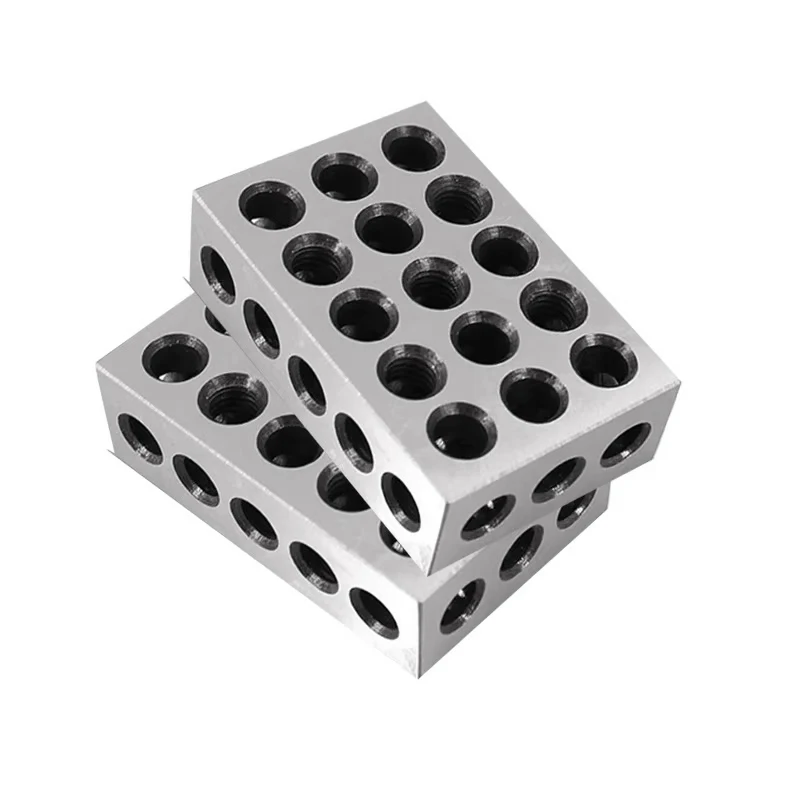 2Pcs Hardened Steel 1-2-3 Precision Matched Machinist 123 Milling Tool 23 Holes 25-50-75mm Block Gauge