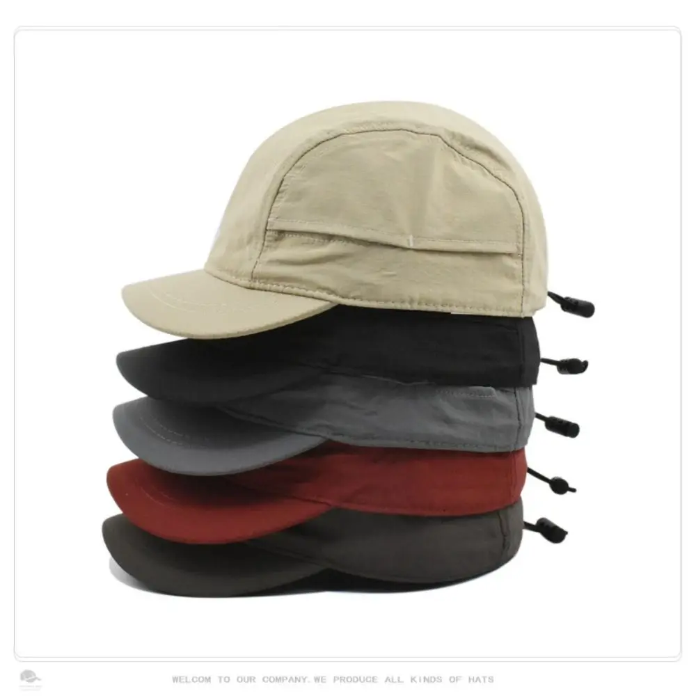 Casual Solid Color Short Brim Baseball Cap Japanese Style Nylon Sun Hat Baseball Hat Sunscreen Hat Peaked Cap Men