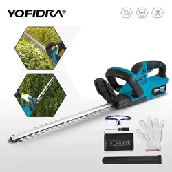 YOFIDRA 2000 W Elektrikli Çit Düzeltici 15000 RPM çim biçme makinesi Bahçe Peyzaj Çit Pruner Giyotin Aracı 18 V-21 V Pil