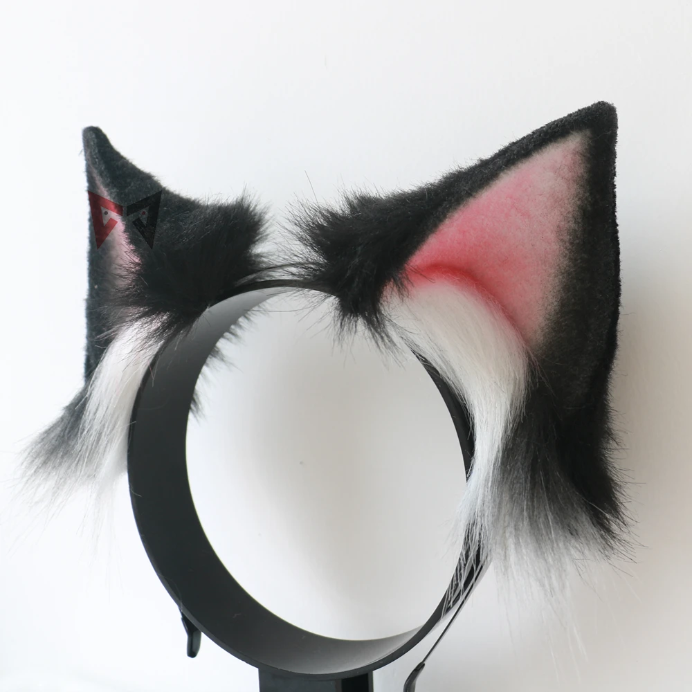 New Hand Made KDA New Cat Fox LOL Ahri Cosplay White Ears Hairhoop Hairbands Headwear For Costume Accessories