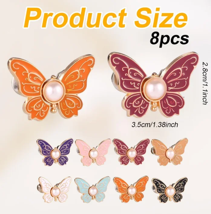 Adjustable Butterfly Jeans Button Clips Waist Tightener Snap Buckle Retractable Button Snap Button Pants Pin for Skirts