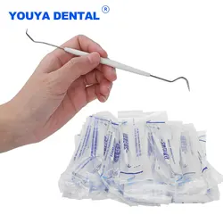 Dental Double Ends Probe 90pcs Disposable Explorers Temporary hook Pick Dentist Polished Cleaning Oral Care Hygiene tool