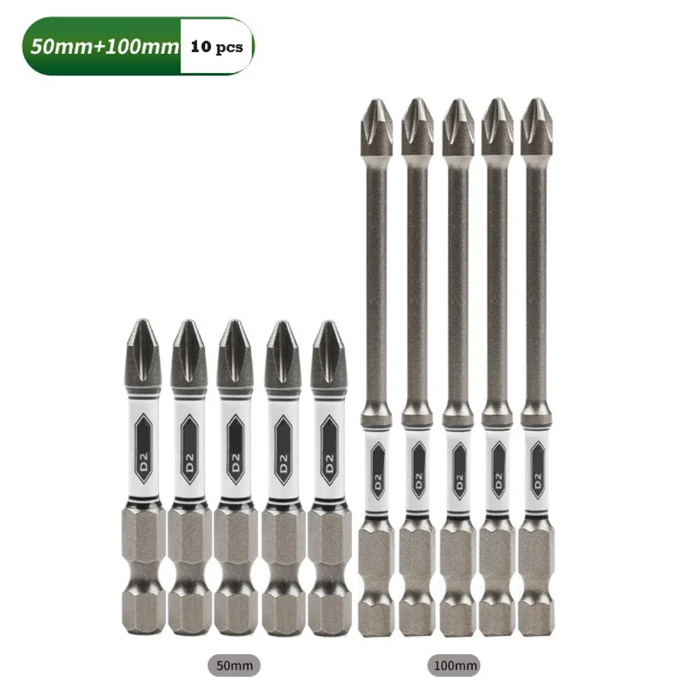 Jeu d'embouts de tournevis magnétiques à tête cruciforme hexagonale, lot de perceuse à percussion, Torx, 1/4, 10 pièces