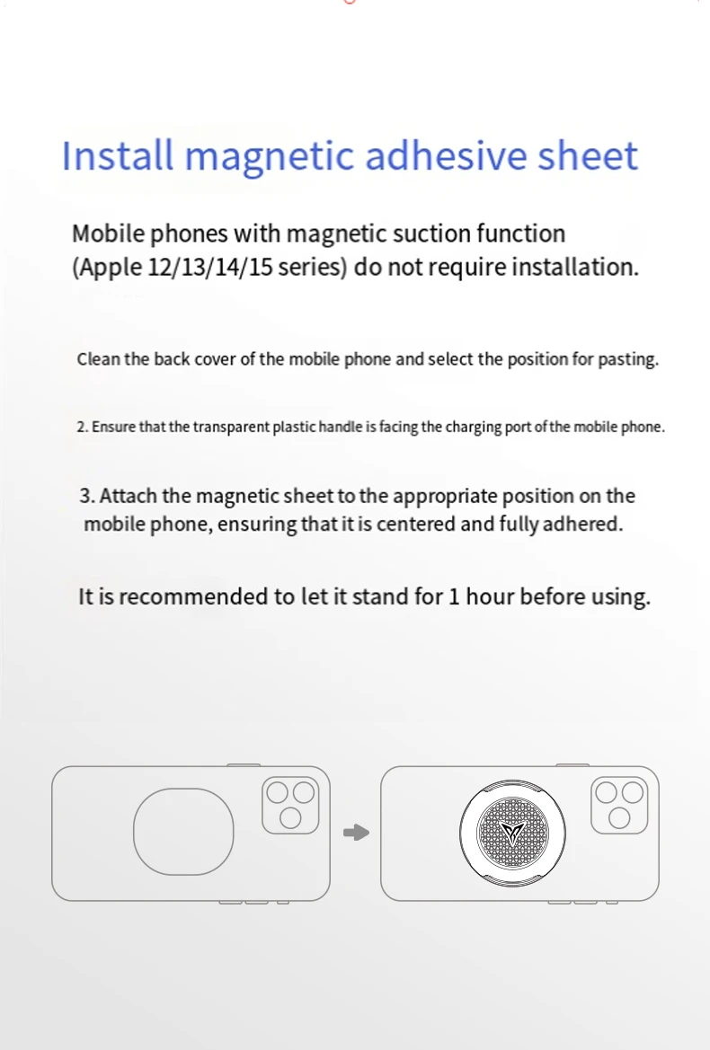 Flydigi  Sticker Magnetic Sunction Sheet For B7X B8X B8XPaster Magnetic Sunction Sheet Flydigi B7X B8X Replace Magnetic Stickers view 3