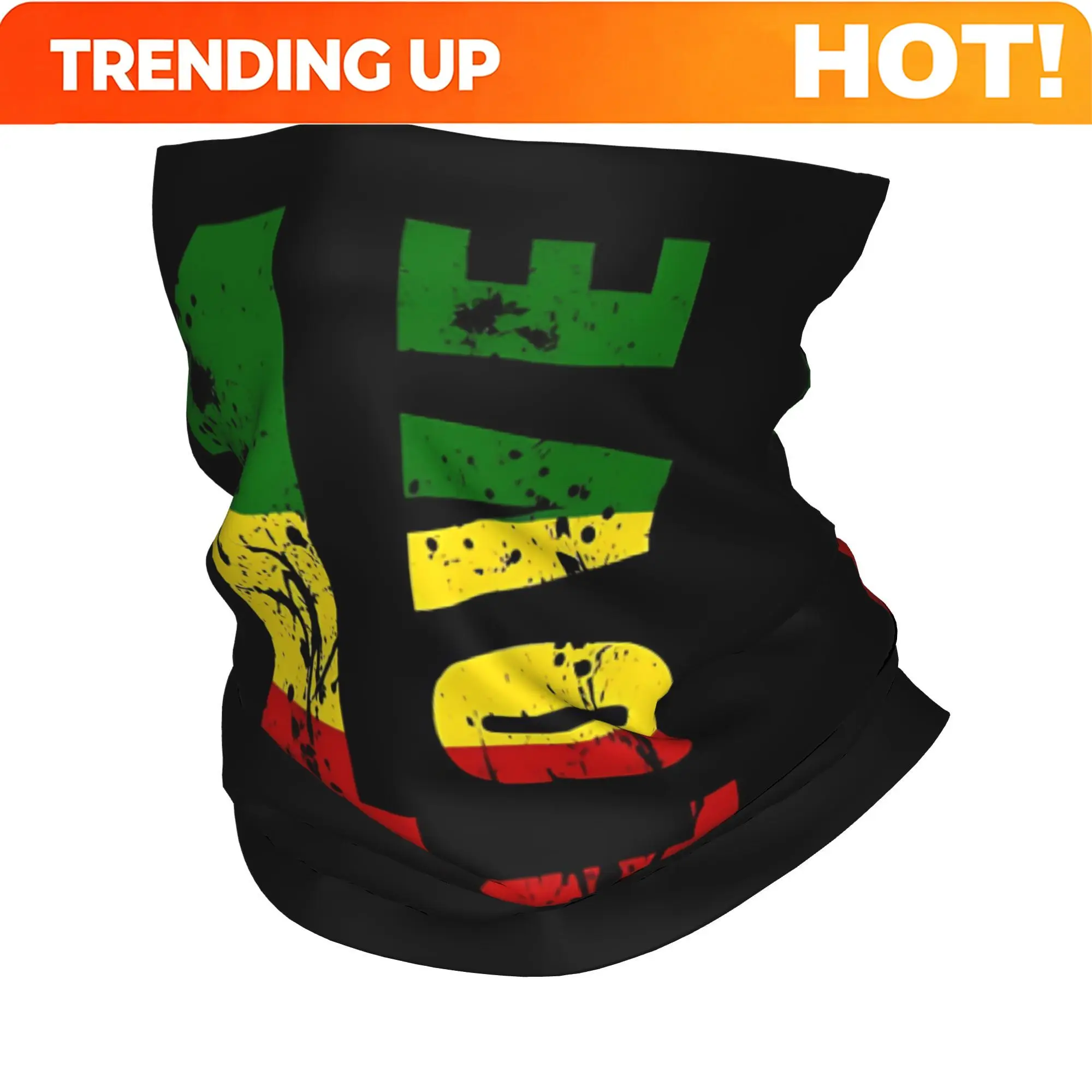 Customization One Love Jamaica Rasta Reggae Music Caribbean Bandana Neck Cover Motorcycle Club Face Scarf Balaclava Hiking Unise