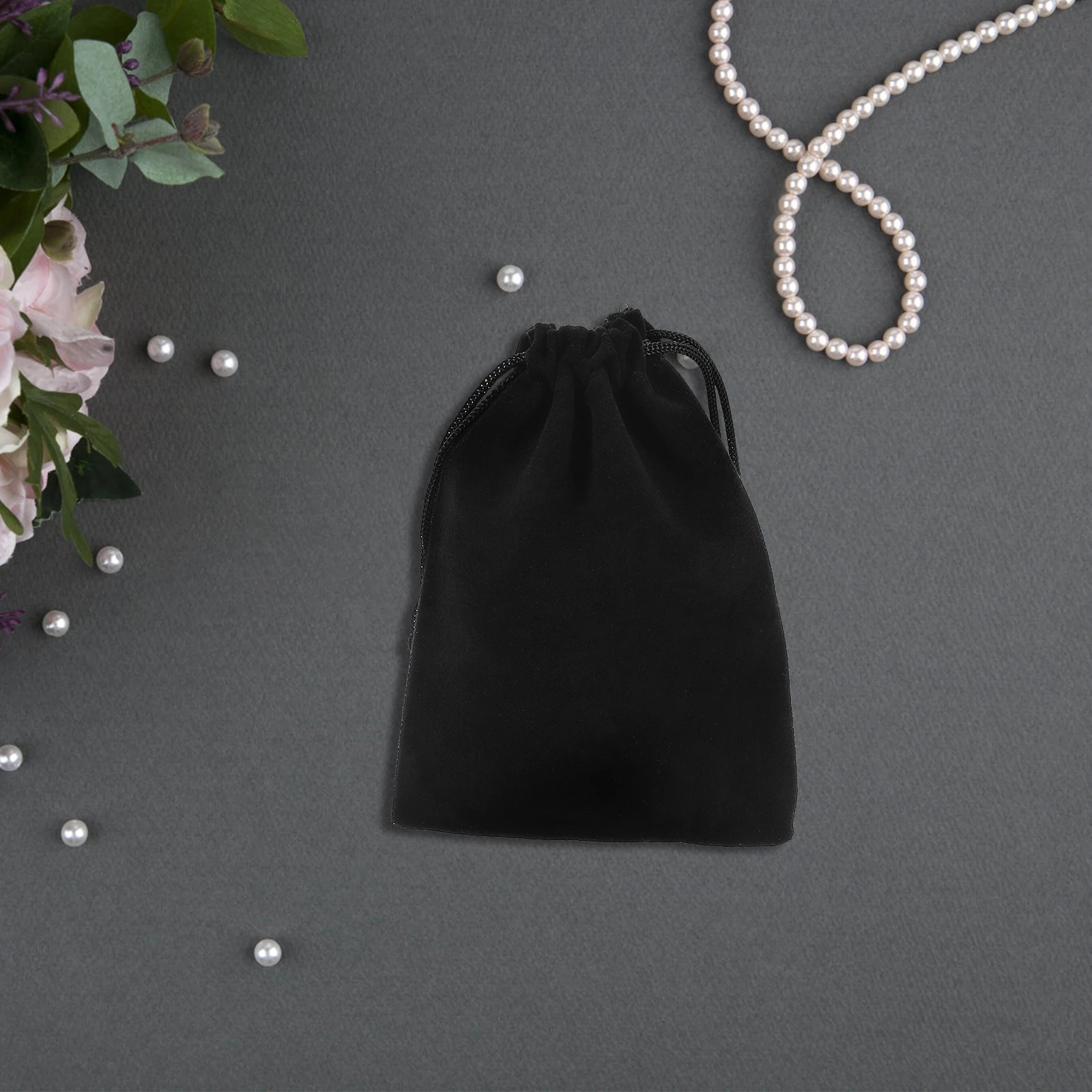 

Black Storage Bag Drawstring Pouch Fabric Gift Bags Jewelry Pouch Cloth drawstring pouches fabric drawstring fabric pouch card