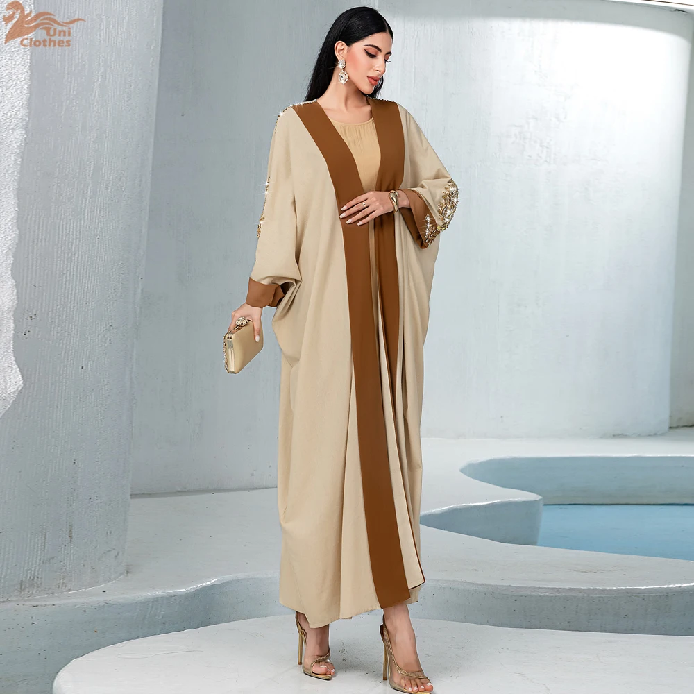 

Дубай Открытый Халат Абая с бриллиантами Мусульманское платье для женщин Кимоно Кафтан Марокаин Кардиган Джалабия Кафтан Марокаин Ислам Одежда