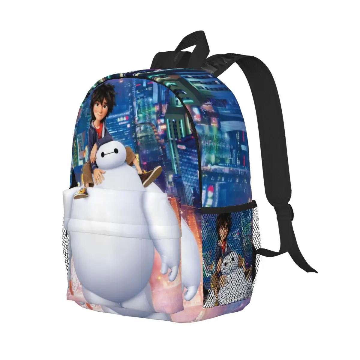 Big Hero bedrukte lichtgewicht casual schooltas voor school, buiten, winkelen, kantoor 15 inch