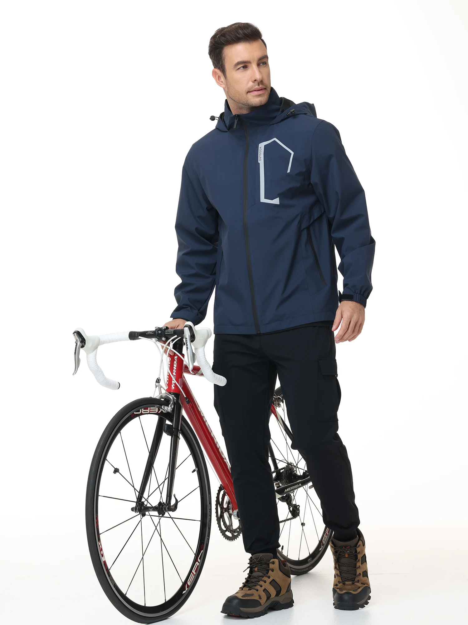 Sommer Herren Outdoor-Jacke Wasserdichte Regenjacke, Dünne Regenjacke mit Mehreren Taschen für Camping Wandern Radfahren Angeln – Detail 17