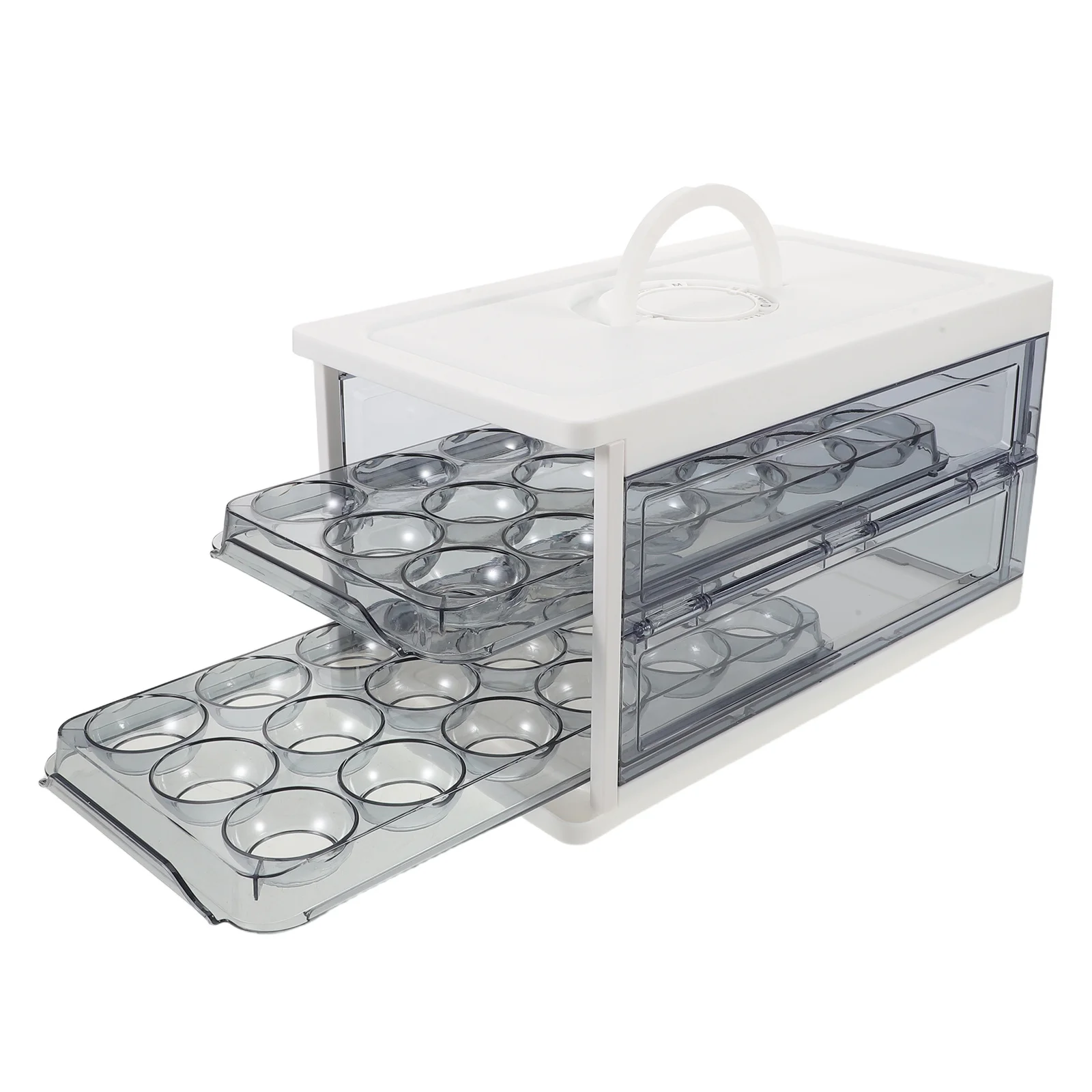 

36 Grid Storage Box For Fridge Drawer Type Egg Holder With Lid Refrigerator Organizer Bin - Kitchen Egg Drawer Container