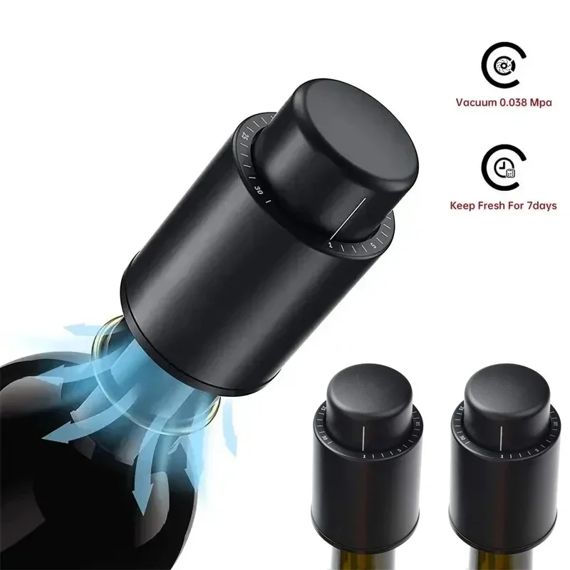 Wine Plug Vacuum Retain Freshness Champagne Stopper Burgundy Stopper Beer Wine Bottle Cap Leak-Proof Sealing Wine Accessories