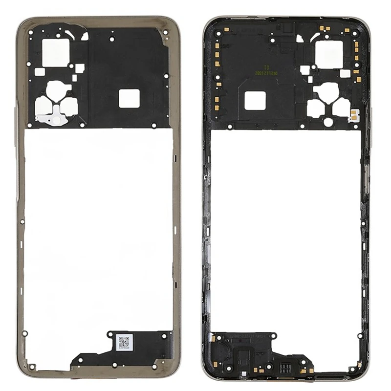 Frame médio Faceplate para Honor X7, Chassi dianteiro, Bisel médio da carcaça, Volume Botões, Peças de reparo