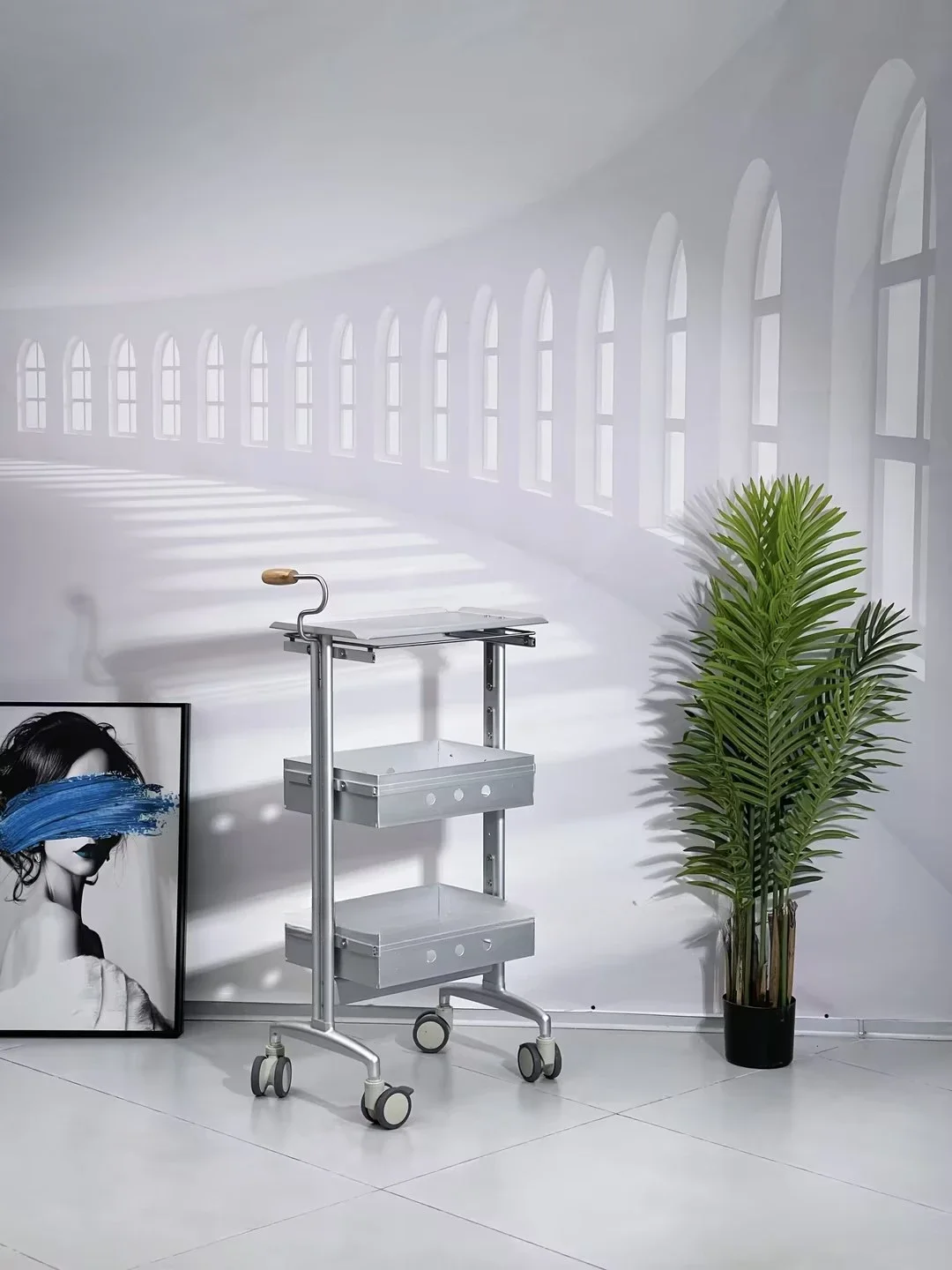 

ss Professional salon aluminum alloy cart vs hair salon dedicated college hair stylist tool cart